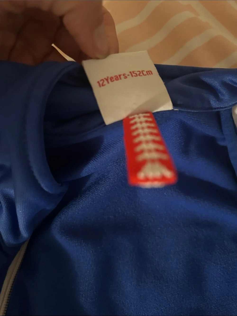 Kappa Blue Track Jacket with White Stripe Accents